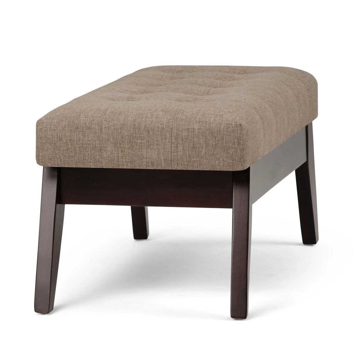 Draper - Upholstered Mid Century Tufted Ottoman Bench - Furniture Home Direct