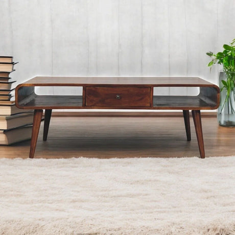 Avora - 2 Drawer Coffee Table - Brown - Furniture Home Direct