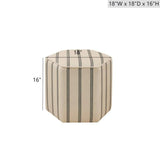 Accent Ottoman Printed Stripe - Furniture Home Direct
