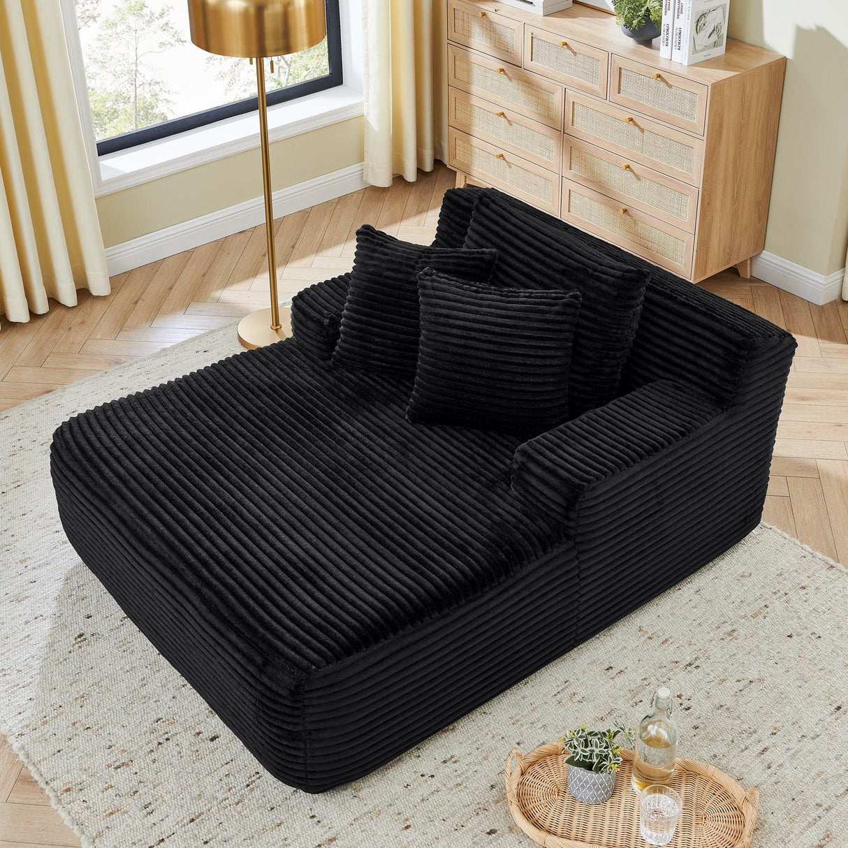 Modern Single Lazy Sofa Lounge Chair With High Density Foam - Furniture Home Direct