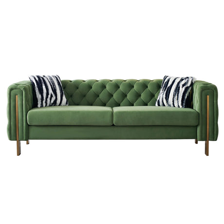 Chesterfield Modern Tufted Velvet Sofa - Mint Green - Furniture Home Direct