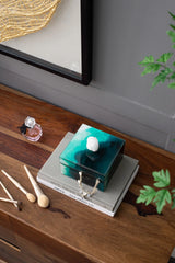 Bethany - Aqua Jewelry Box, Stackable Decorative Storage Boxes & Lids - Furniture Home Direct