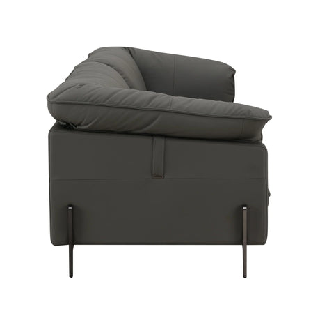 Tadi - Top Grain Leather Sofa - Black - Furniture Home Direct
