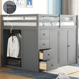 Loft Bed With Built In Wardrobes, Cabinets And Drawers - Furniture Home Direct