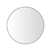 Wall Circular Framed Vanity Mirror For Bathroom, Living Room Decor - Black - Furniture Home Direct