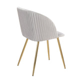 Fran - Pleated Waves Contemporary Chair (Set of 2) - Furniture Home Direct