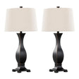 Riley - Contemporary Table Lamp (Set of 2) - Oil Rubbed Bronze / Oat - Furniture Home Direct