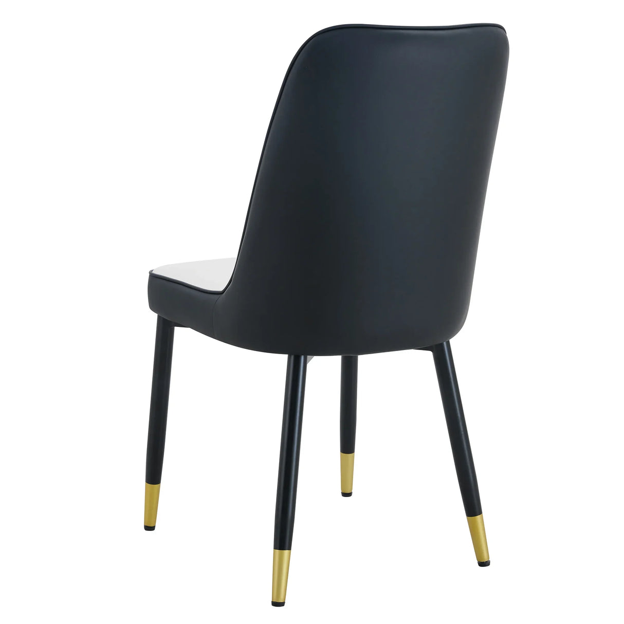 Dining Chairs Modern Two Tone Set of 4 White and Black - Furniture Home Direct