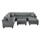 Contemporary U - Shaped Sectional Sofa With Movable Storage Ottoman - Furniture Home Direct