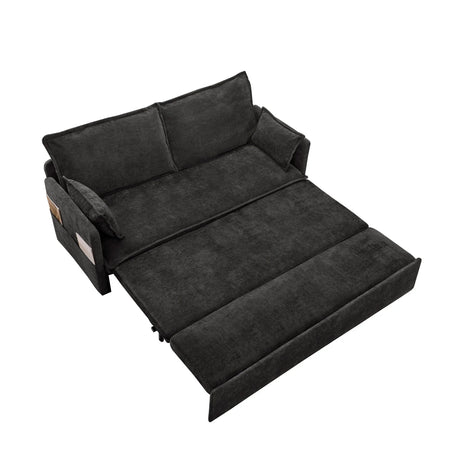 Pull Out Sofa Bed, Corduroy Convertible Sleeper Sofa Couch, Side Storage, And USB / C - Type Charging Ports Chair - Furniture Home Direct