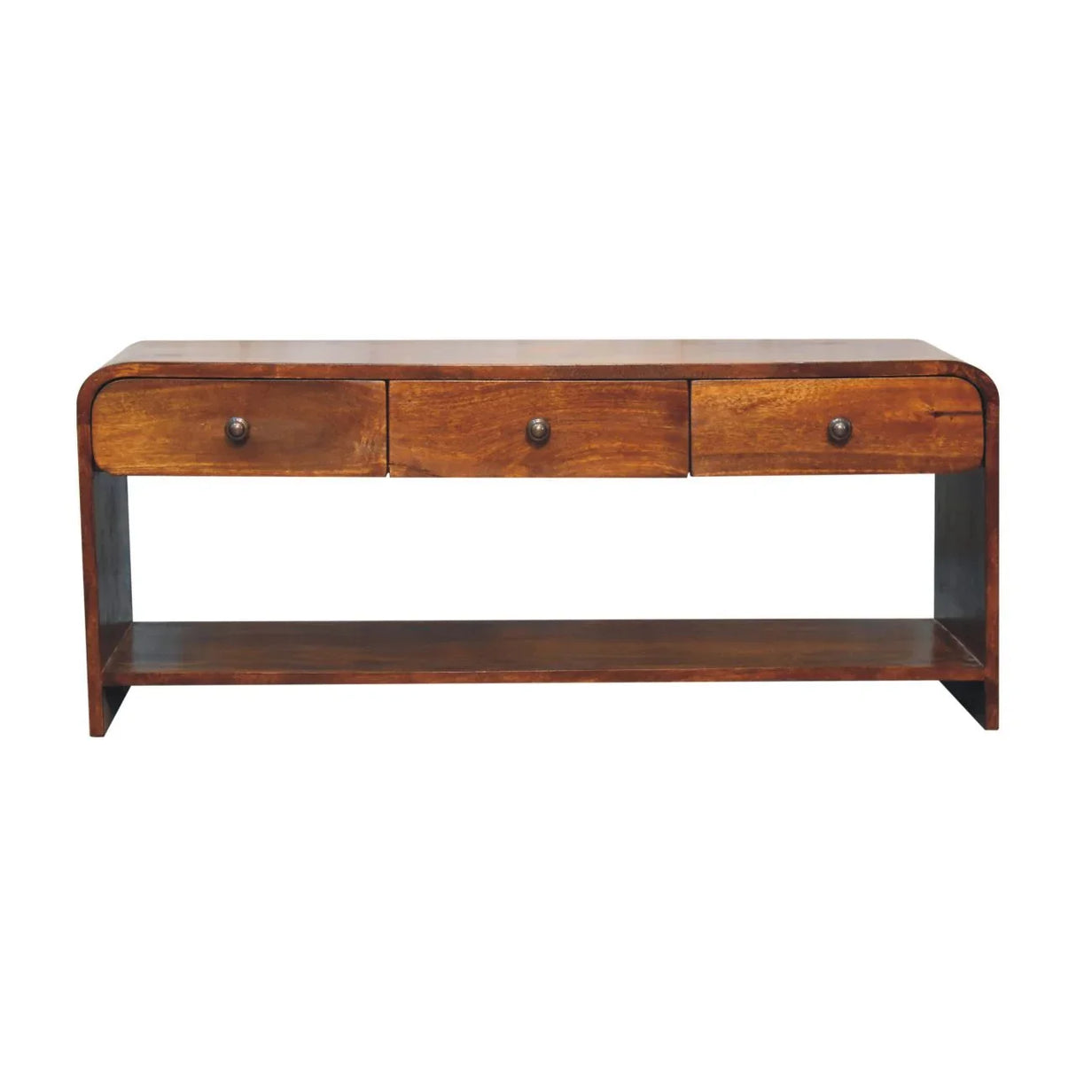 Aspen - Slim Media Unit - Dark Brown - Furniture Home Direct
