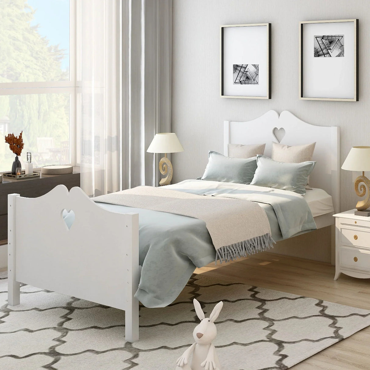 Platform Bed With Slat Support And Headboard And Footboard - Furniture Home Direct
