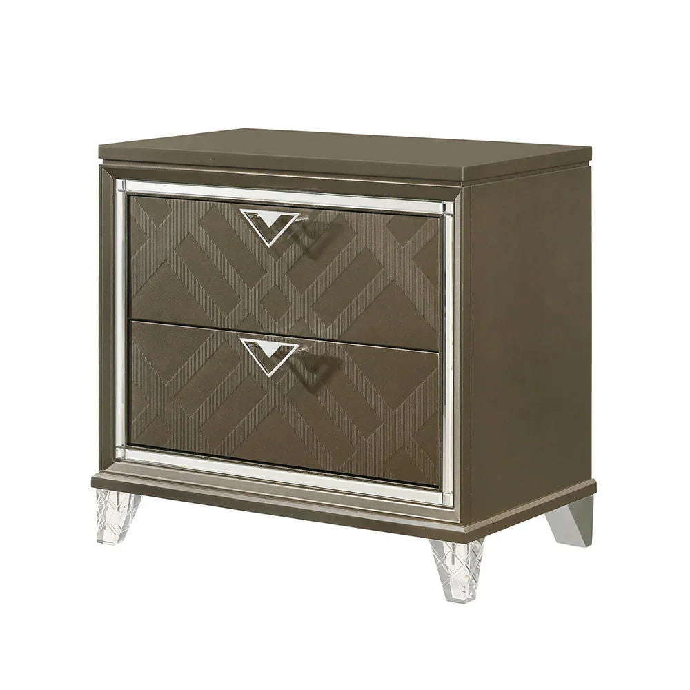 Skylar - Nightstand - Champagne - Furniture Home Direct