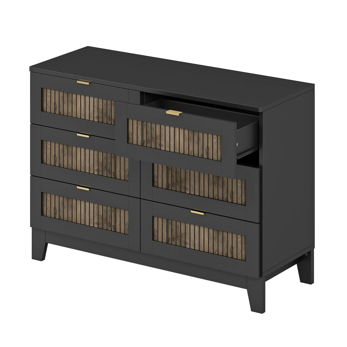 Queen Bed Set With Dresser And Two Nightstands Black - Furniture Home Direct