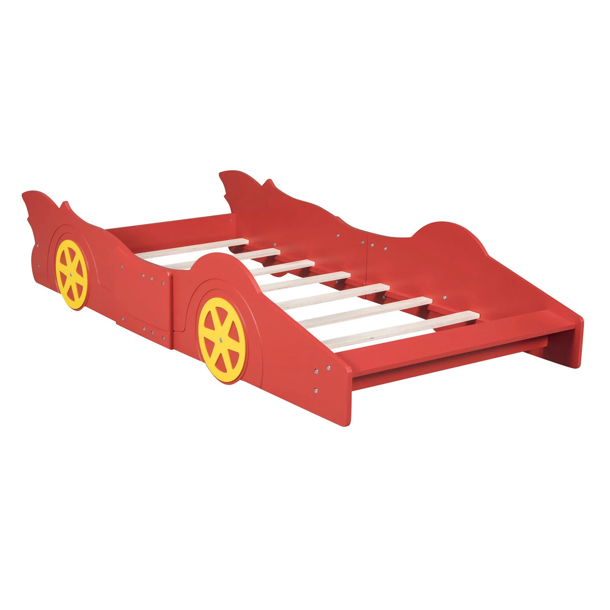 Race Car Shaped Platform Bed & Wheels - Furniture Home Direct