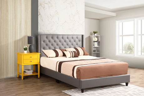 Nailhead Bed Transitional Vibrant - Furniture Home Direct