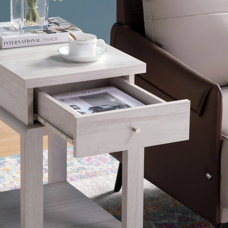 Chair Side End Table With One Drawer And Bottom Shelf - Furniture Home Direct