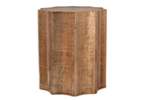 Drum Accent Side Table, Stylish Scalloped Design - Furniture Home Direct