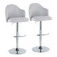 Ahoy - Contemporary Adjustable Barstool With Swivel With Rounded T Footrest (Set of 2) - Furniture Home Direct