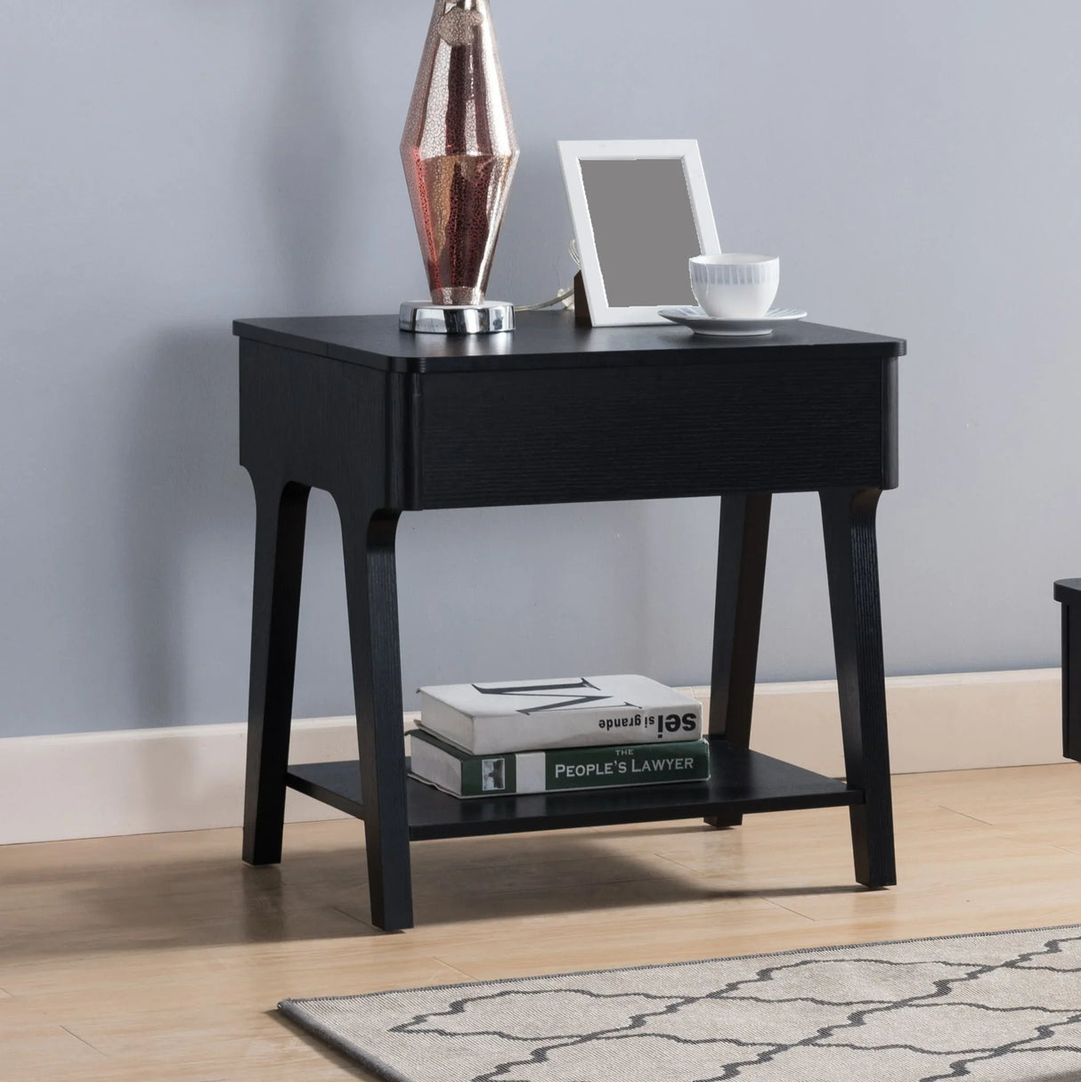 End Table, Lift Tabletop - Black - Furniture Home Direct