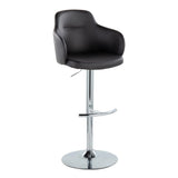 Boyne - Contemporary Adjustable Barstool With Swivel & Rounded T Footrest (Set of 2) - Furniture Home Direct