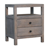 Acid - 2 Drawer Open Bedside Table - Gray Ash - Furniture Home Direct