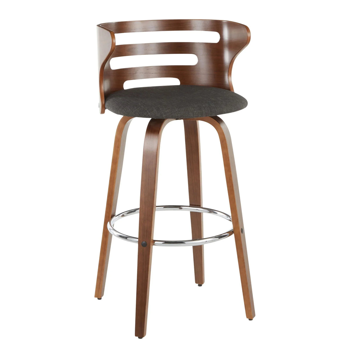 Cosini - Mid Century Modern Fixed Height Barstool With Swivel (Set of 2) - Furniture Home Direct