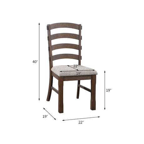 Pascaline - Rustic Side Chair (Set of 2) - Gray / Brown - Furniture Home Direct