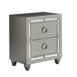 Chloe - Nightstand - Gemstone Silver - Furniture Home Direct