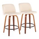 Toriano - Mid Century Modern, Counter Stool (Set of 2) - Furniture Home Direct