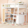 Loft Bed With Ladder, Shelves, And Desk - Furniture Home Direct