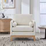 Wide Modern Performance Accent Chair With Natural Legs - Furniture Home Direct