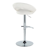 Posh - Contemporary Adjustable Barstool With Swivel With Rounded T Footrest (Set of 2) - Furniture Home Direct