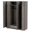 Contemporary 4 Door Wardrobe With 1 Drawer And Top Cabinet - Furniture Home Direct