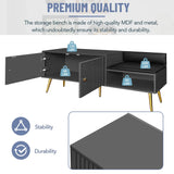 Modern Shoe Cabinet - Black - Furniture Home Direct