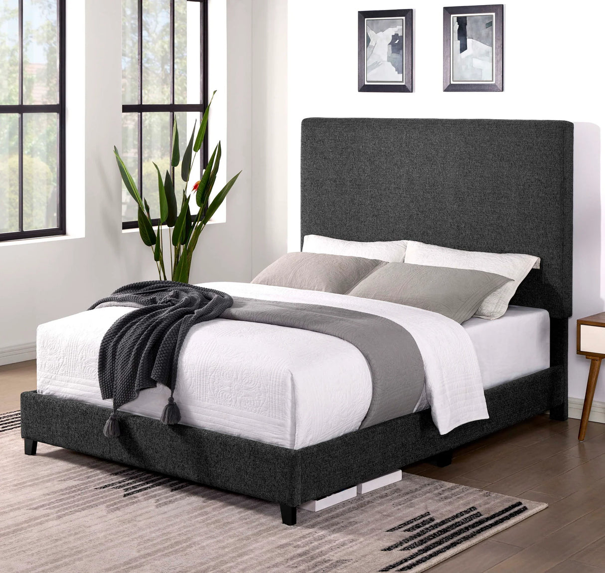 Upholstered Platform Bed - Furniture Home Direct