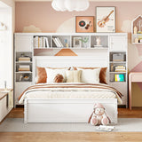Bed With All In One Cabinet, Shelf And Sockets - Furniture Home Direct