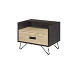 Melkree - Nightstand With Drawer - Oak / Black - Furniture Home Direct