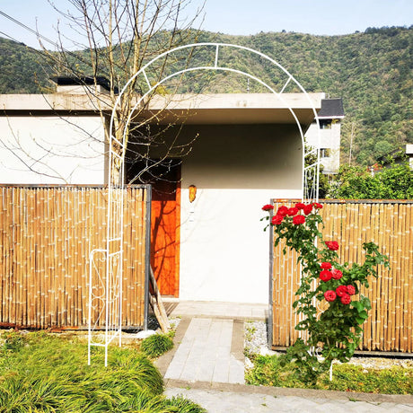 Metal Garden Arch Garden Arbor Trellis Climbing Plants Support Rose Arch Outdoor Arch - Furniture Home Direct
