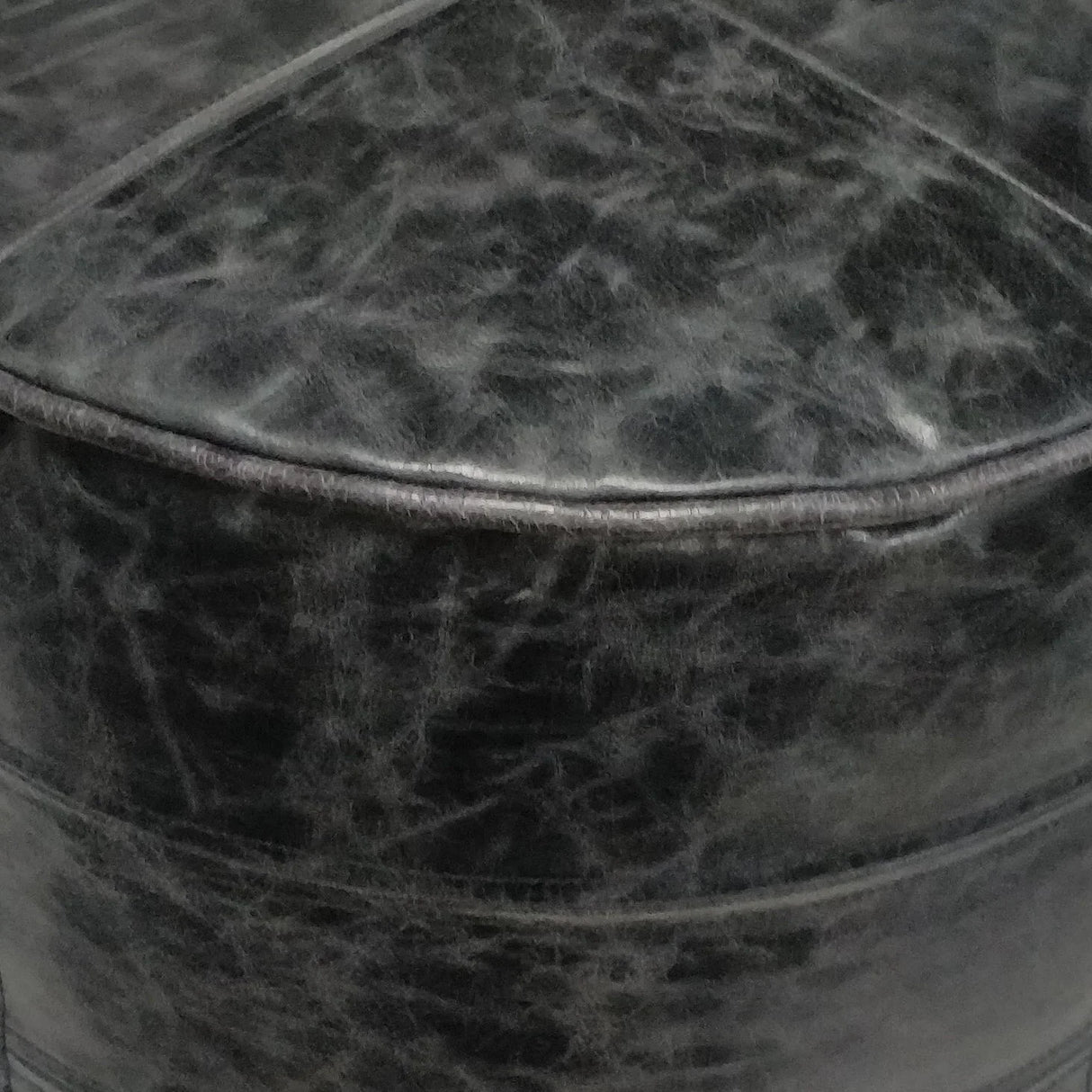 Connor - Handcrafted Round Pouf - Furniture Home Direct