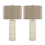 Charlotte - Contemporary Table Lamp (Set of 2) - Taos Brown / Beige - Furniture Home Direct