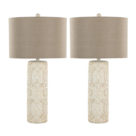 Charlotte - Contemporary Table Lamp (Set of 2) - Taos Brown / Beige - Furniture Home Direct
