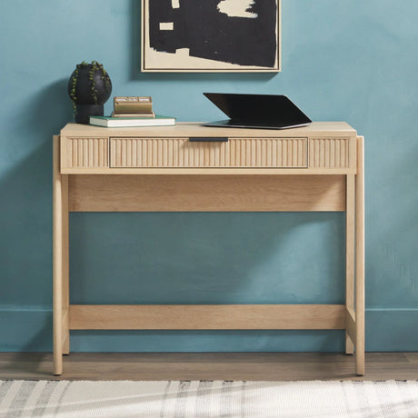 Transitional Reeded Writing Desk With Drawer - Furniture Home Direct