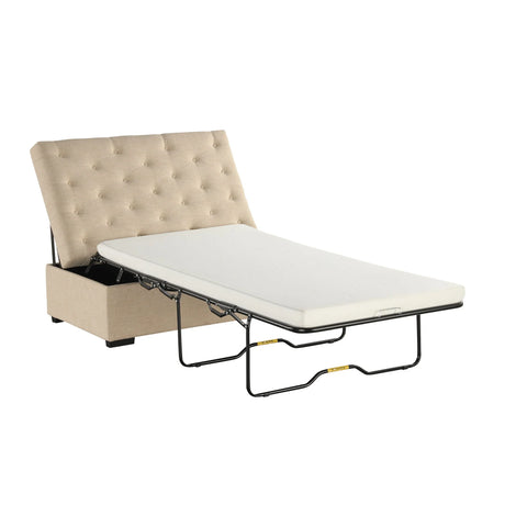 Convertible Folding Sofa Bed Ottoman With Memory Mattress And Tufted Design - Furniture Home Direct