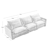 3 Seater Deep Sofa - Green Corduroy - Furniture Home Direct