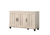Corby - Oak Finish 3 - Door Shoe Cabinet - Dusty Gray - Furniture Home Direct