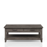 Lift Top Cocktail Table With Casters - Gray - Furniture Home Direct