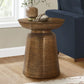 Drum Accent Side Table, Hammered Texture - Furniture Home Direct