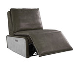 Metier - Power Motion Recliner - Gray / Aluminum - Furniture Home Direct