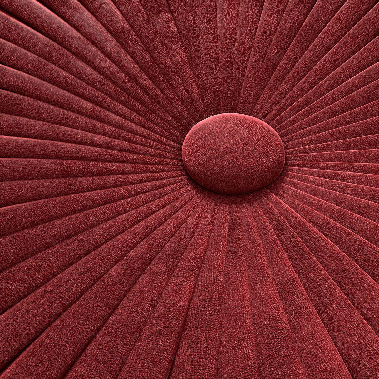 Grafton - Handcrafted Velvet Round Pouf - Furniture Home Direct